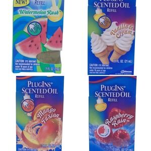 Glade PlugIns Scented Oil Refill Lot 4 Discontinued Scents Watermelon Mango 2006